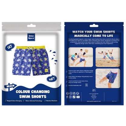Kids Turtle Swim Shorts - Colour Changing